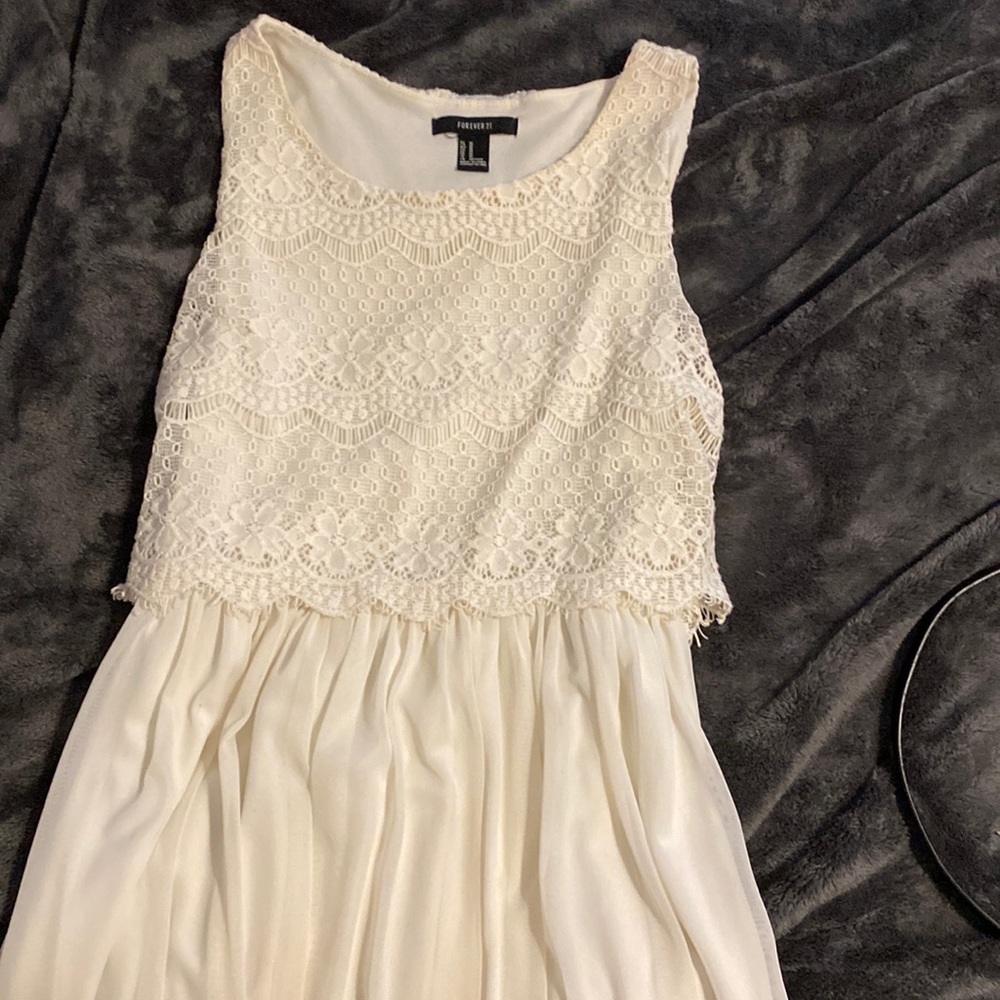 White floral dress